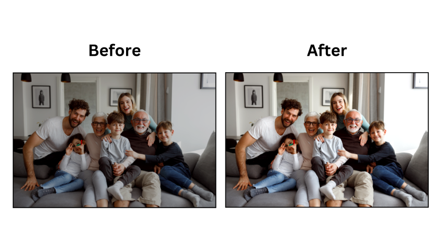 Brighten image before and after